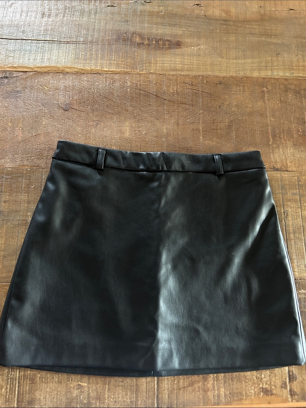 Zara Black Faux Leather Mini Skirt